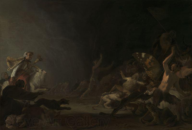 Cornelis Saftleven A Witches' Sabbath France oil painting art
